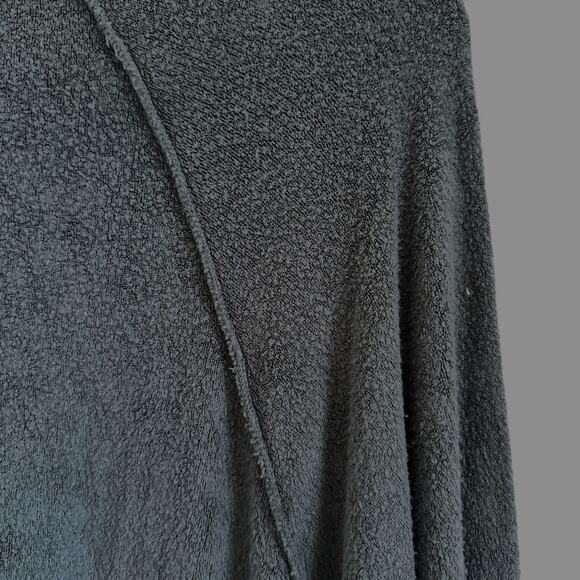 NWOT-Free People Take It Off Textured Pullover Sweatshirt Teal Size:XS OVERSIZED - Picture 4 of 5